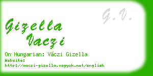 gizella vaczi business card